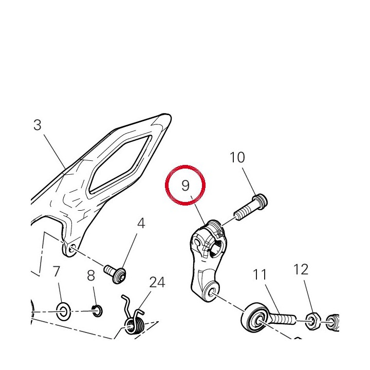 Levier commande cangement — réf. 45611391AA | Ducati Store