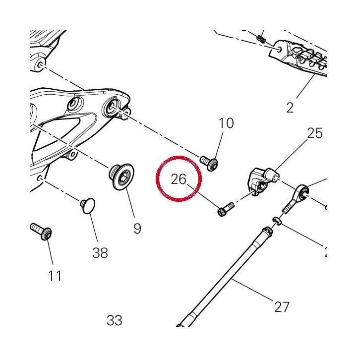 Vis tceif M6X18 77110401A — réf. 77110401A | Ducati Store