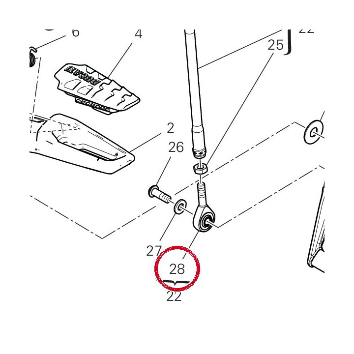 Joint à rotule gauche — réf. 84850011A | Ducati Store