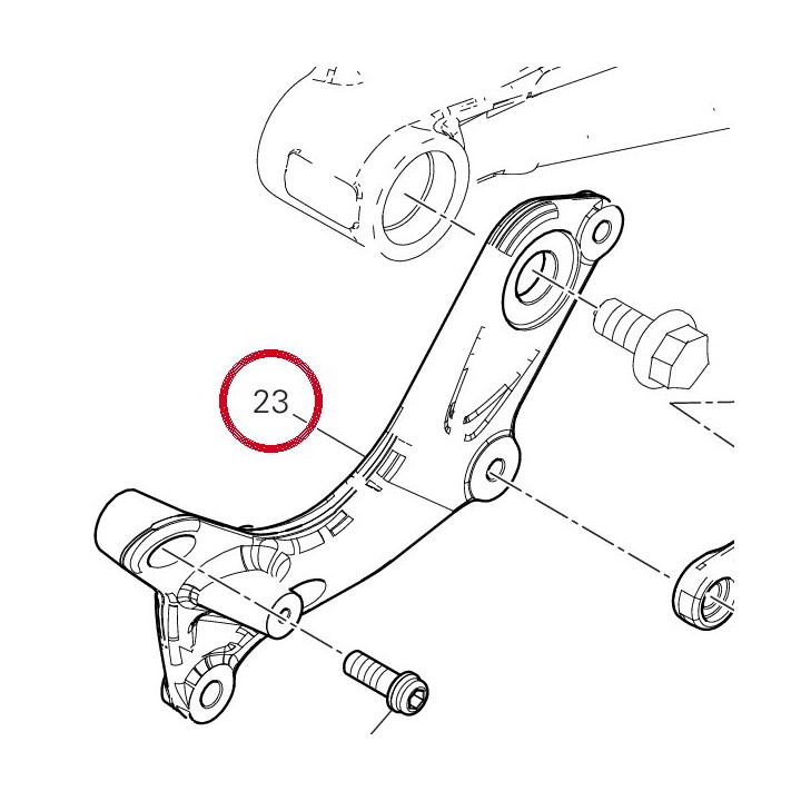 Support axe fourche ar. — réf. 8291S521AA | Ducati Store