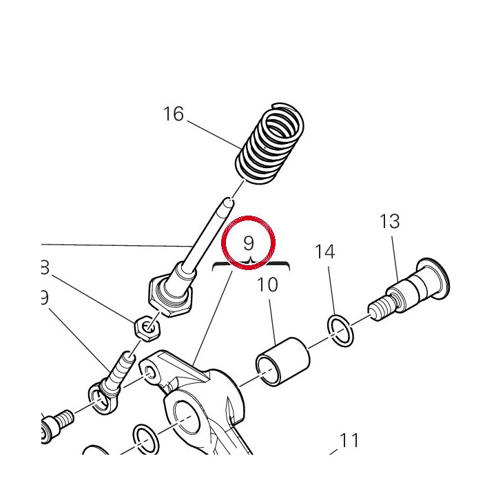 Ensemble levier frein — réf. 45721381AA | Ducati Store