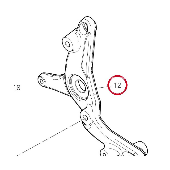 Support axe fourche ariere — réf. 8291S511AA | Ducati Store