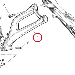 Plaque D. arrière — réf. 8241A801AB | Ducati Store