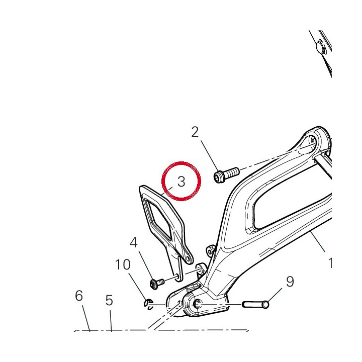Pare-Talon droit 24718391AB — réf. 24718392AB | Ducati Store