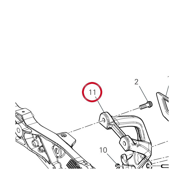 Plaque G. arrière — réf. 8241A811AB | Ducati Store