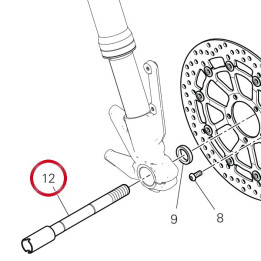 Pivot roue avant 81910991AA — réf. 81910991AA | Ducati Store