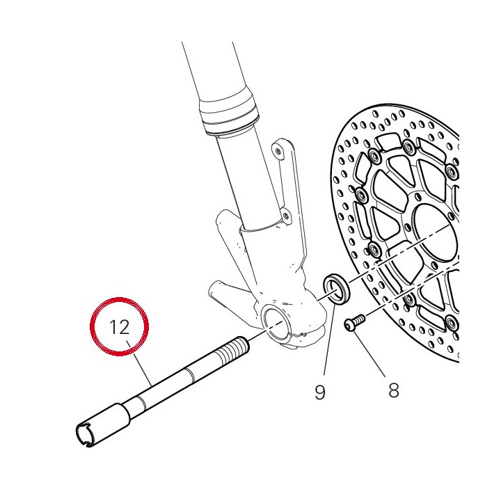 Pivot roue avant 81910991AA — réf. 81910991AA | Ducati Store
