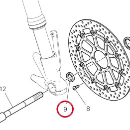 Entretoise droit 7131E591AA — réf. 7131E591AA | Ducati Store