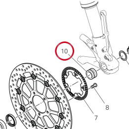 Entretoise gauche. — réf. 7131F371AA | Ducati Store