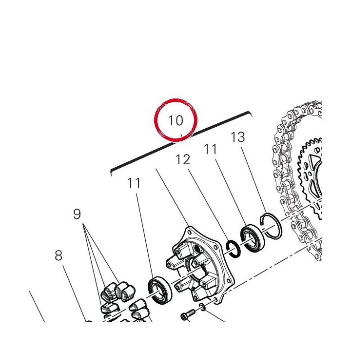 Bride Porte-Couronne — réf. 16028011A | Ducati Store