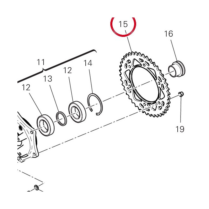 Couronne D42 49417121AA — réf. 49417121AA | Ducati Store