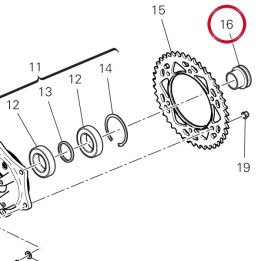 Entretoise ext. 7131F801AA — réf. 7131F801AA | Ducati Store