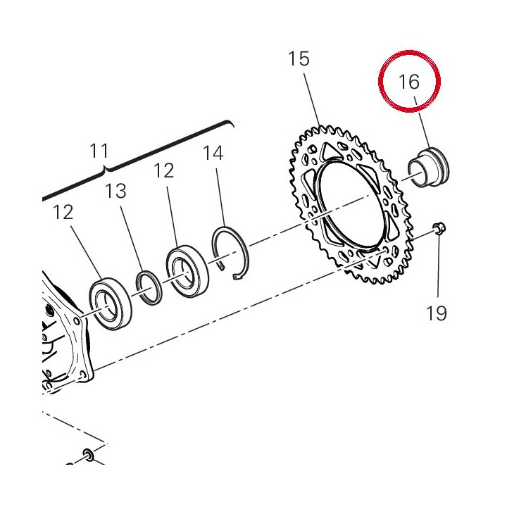 Entretoise ext. 7131F801AA — réf. 7131F801AA | Ducati Store