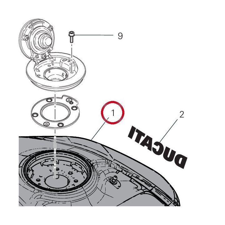 R╘servoir 58613462BA — réf. 58613462BA | Ducati Store