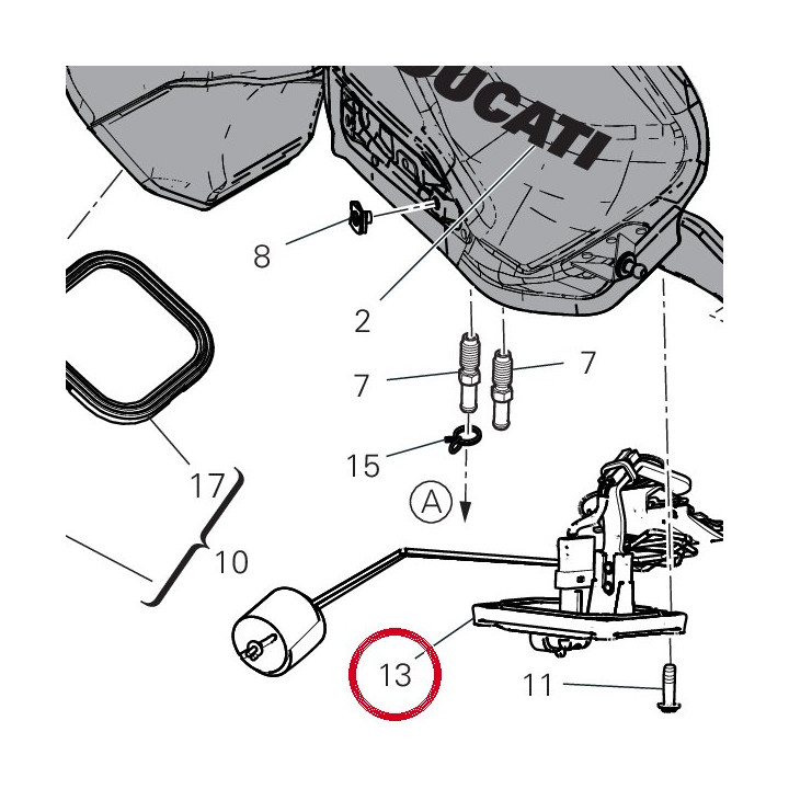 Jauge niveau essence — réf. 59210361A | Ducati Store