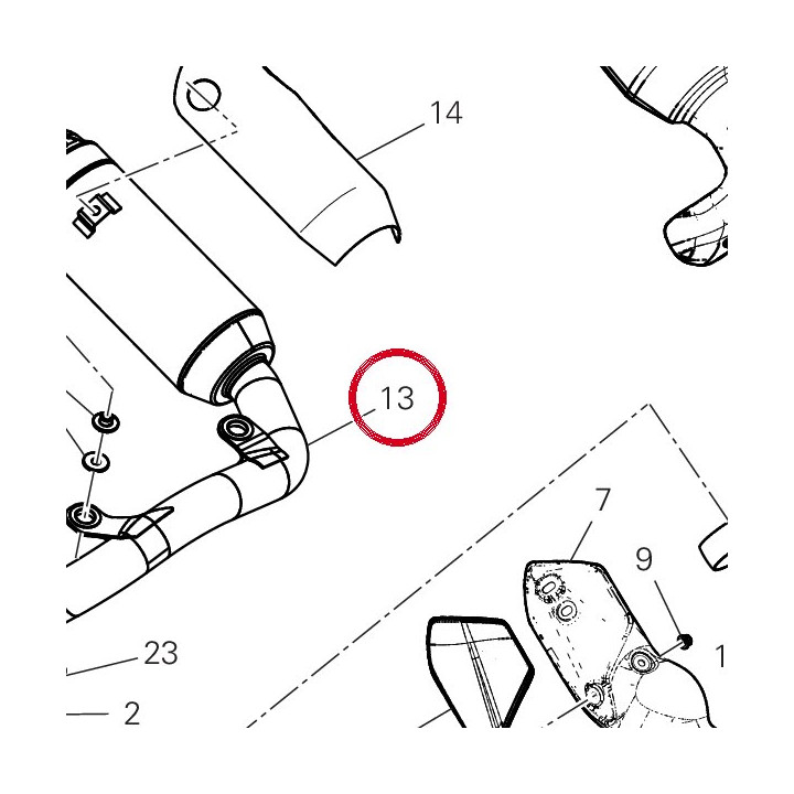 Silencieux 57316862A — réf. 57316862A | Ducati Store
