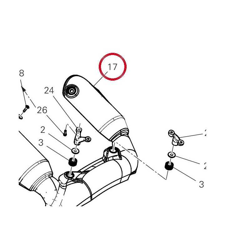 Pare-Chaleur centrale — réf. 4601R731A | Ducati Store