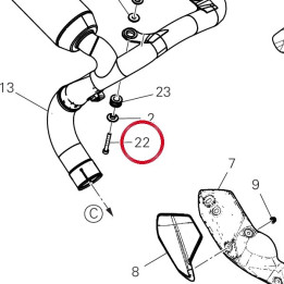 Vis tcei M6X45 77150748B — réf. 77150748B | Ducati Store
