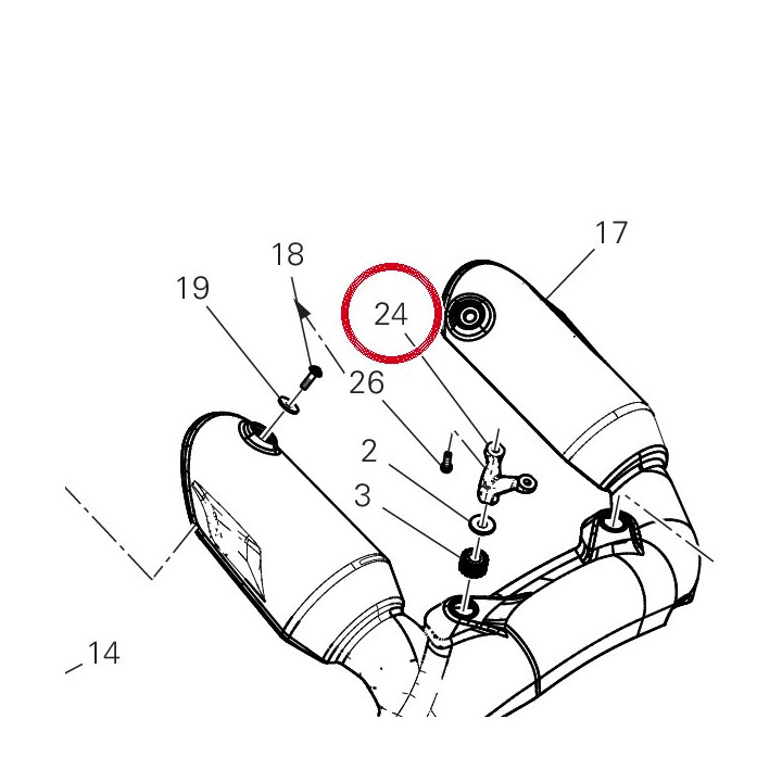 Support droit terminal — réf. 57611071AB | Ducati Store