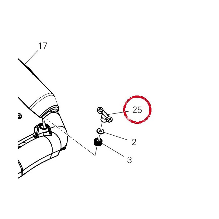 Support gauche terminal — réf. 57611081AB | Ducati Store