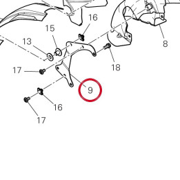 Bride droite 8301P311A — réf. 8301P311A | Ducati Store