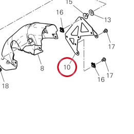 Bride gauche 8301P321A — réf. 8301P321A | Ducati Store