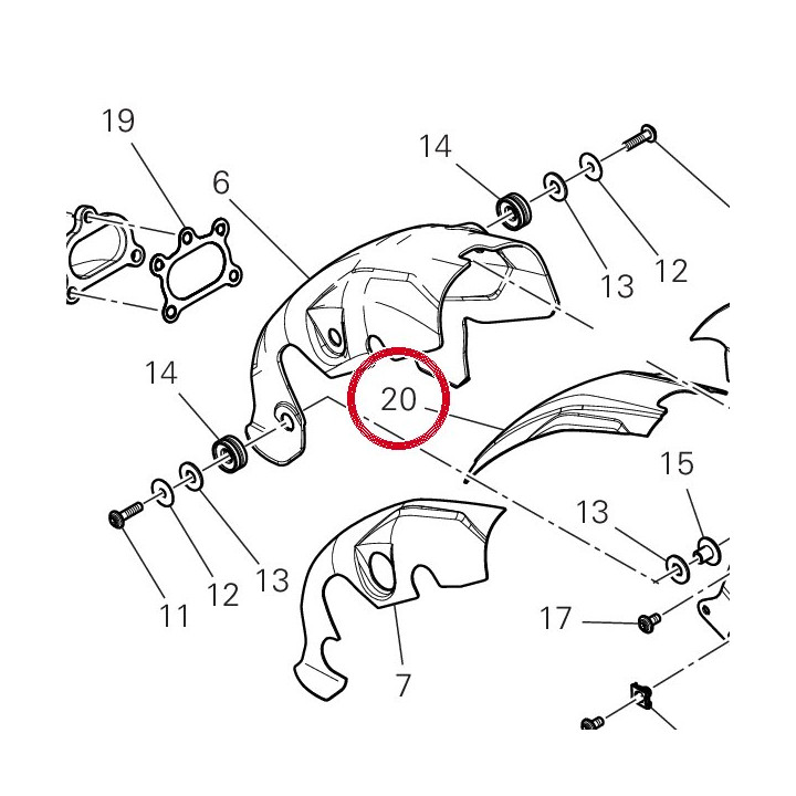 Reflechissant la chaleur — réf. 4601A191A | Ducati Store