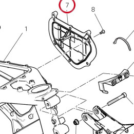 Support Cadre/Moteur gauche — réf. 8291S011A | Ducati Store