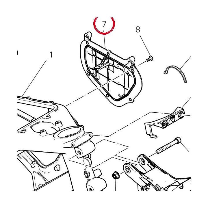 Support Cadre/Moteur gauche — réf. 8291S011A | Ducati Store