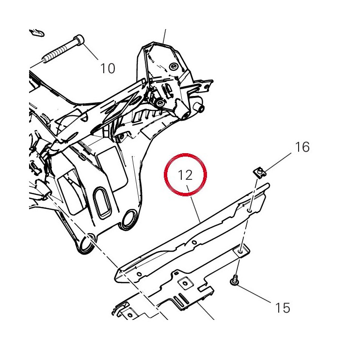 Bride avant 8301P301AC — réf. 8301P301AC | Ducati Store