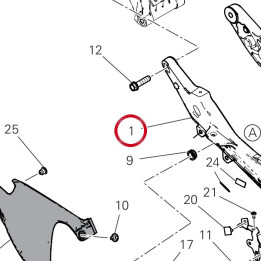 Cadre arrière droit — réf. 47112381AA | Ducati Store
