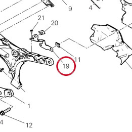 Bride arrière gauche — réf. 8301P991AA | Ducati Store