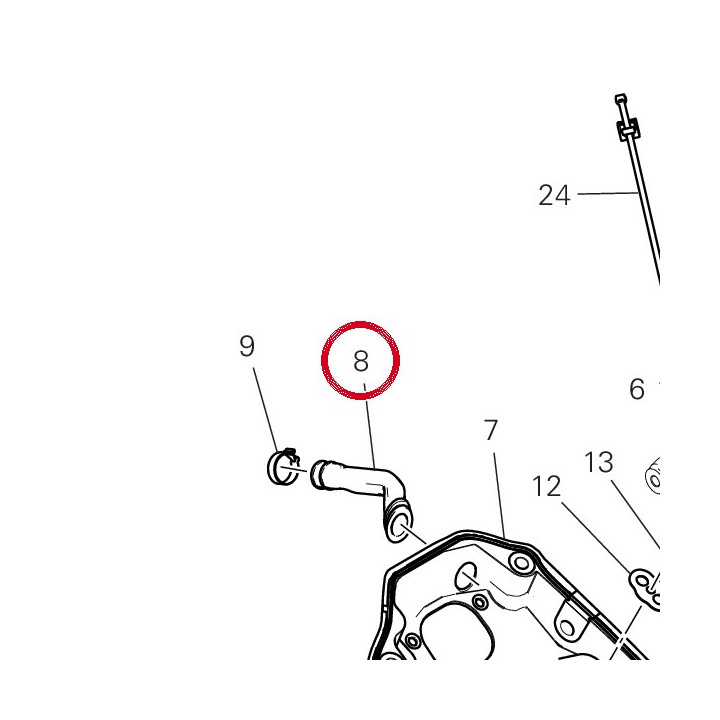 Tuyau Blow-By 87611571A — réf. 87611571A | Ducati Store