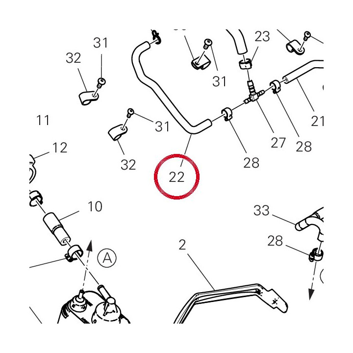 Tuyau culasse vertical — réf. 93512731A | Ducati Store