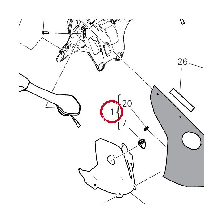 Capot avant (ensemble) — réf. 481P4892AA | Ducati Store