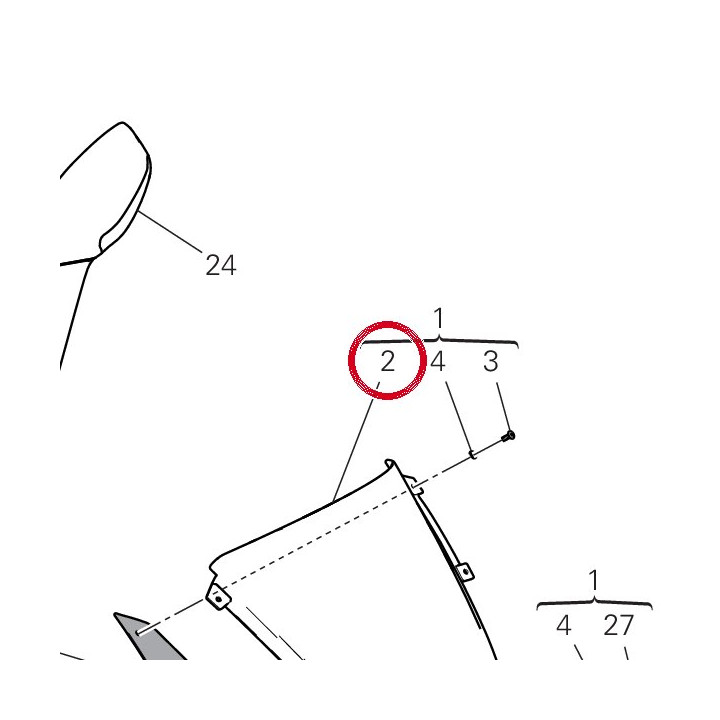 Pare-Brise 48711491A — réf. 48711491A | Ducati Store