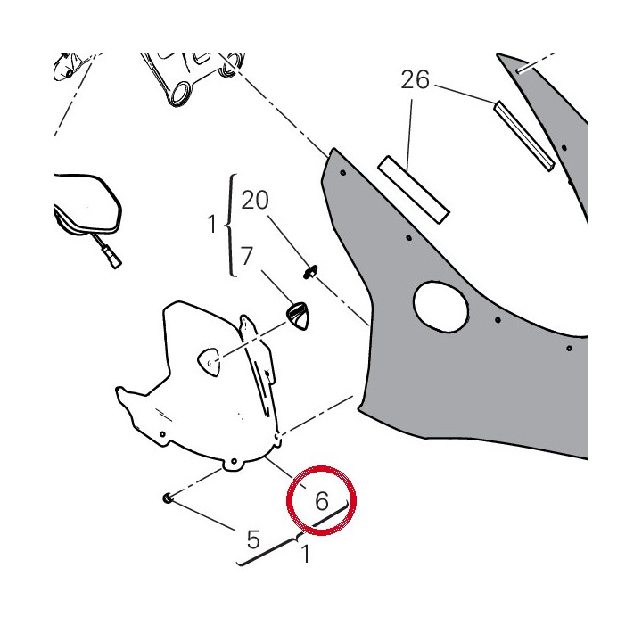 Cover cruscotto 4601S181A — réf. 4601S181A | Ducati Store