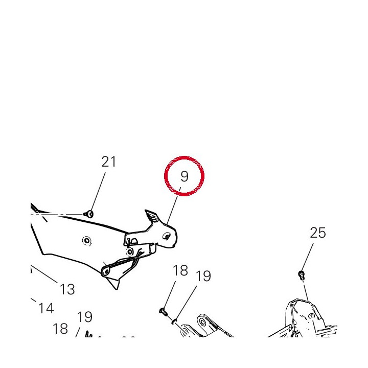 Couvercle capot gauche — réf. 4601R801A | Ducati Store