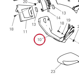 Couvercle capot droite — réf. 4601R791A | Ducati Store