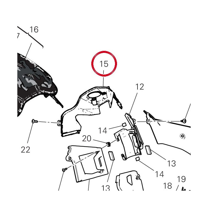 Couvercle contacteur — réf. 4601R811A | Ducati Store