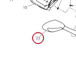 Rétroviseur droit 523S0772A — réf. 523S0772A | Ducati Store