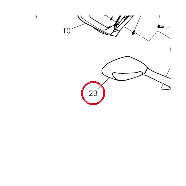 Rétroviseur droit 523S0772A — réf. 523S0772A | Ducati Store