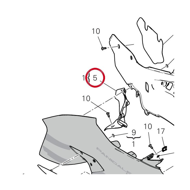 Couvercle droit cote — réf. 4601S431A | Ducati Store