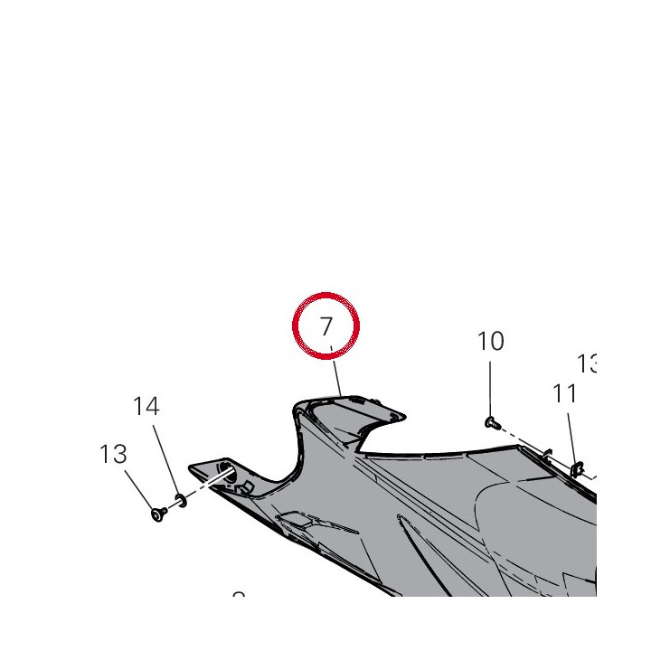 Demi-Carene inférieur — réf. 4801H761AA | Ducati Store