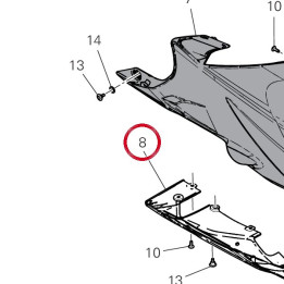 Couvercle droit silencieux — réf. 4801I641A | Ducati Store