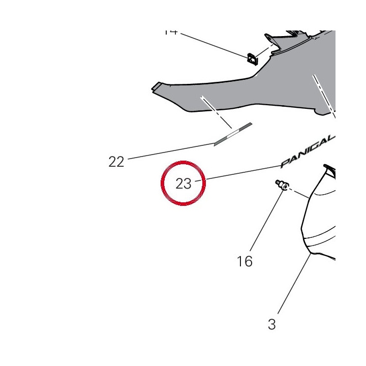 Decalcomanie droite — réf. 4381N181A | Ducati Store