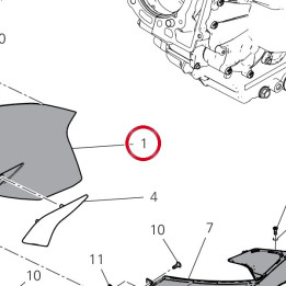 Demi-Carene supérieure — réf. 4801H771AA | Ducati Store