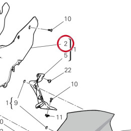 Panneau lateral gauche — réf. 4601R751A | Ducati Store