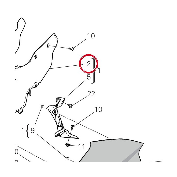 Panneau lateral gauche — réf. 4601R751A | Ducati Store