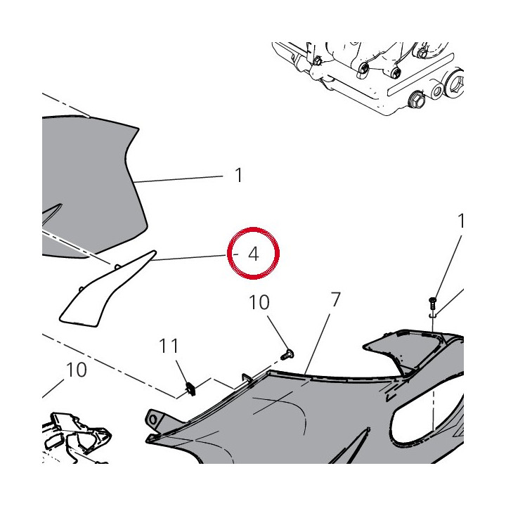 Casquette gauche 4601S291A — réf. 4601S291A | Ducati Store